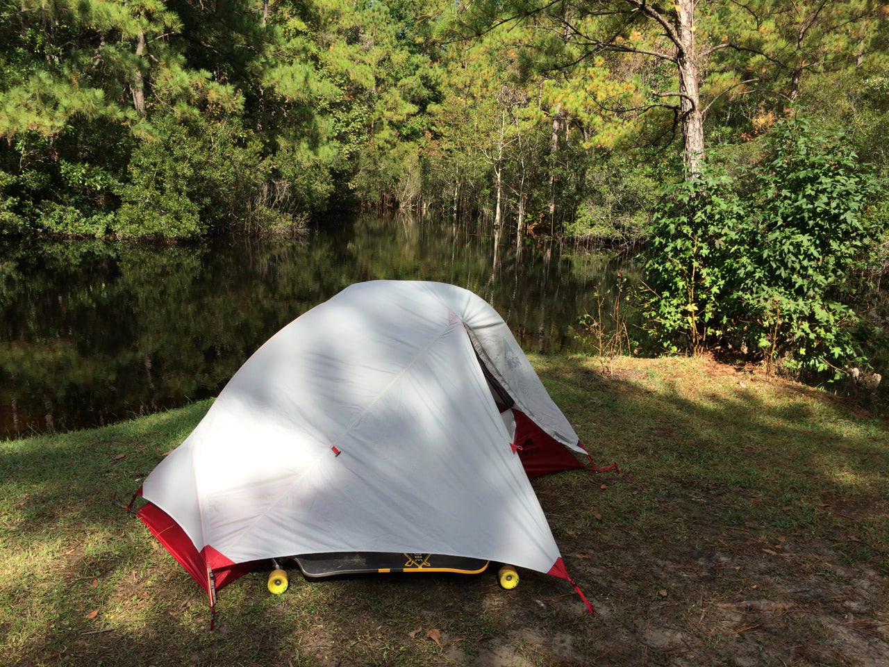 Lakeside campsite