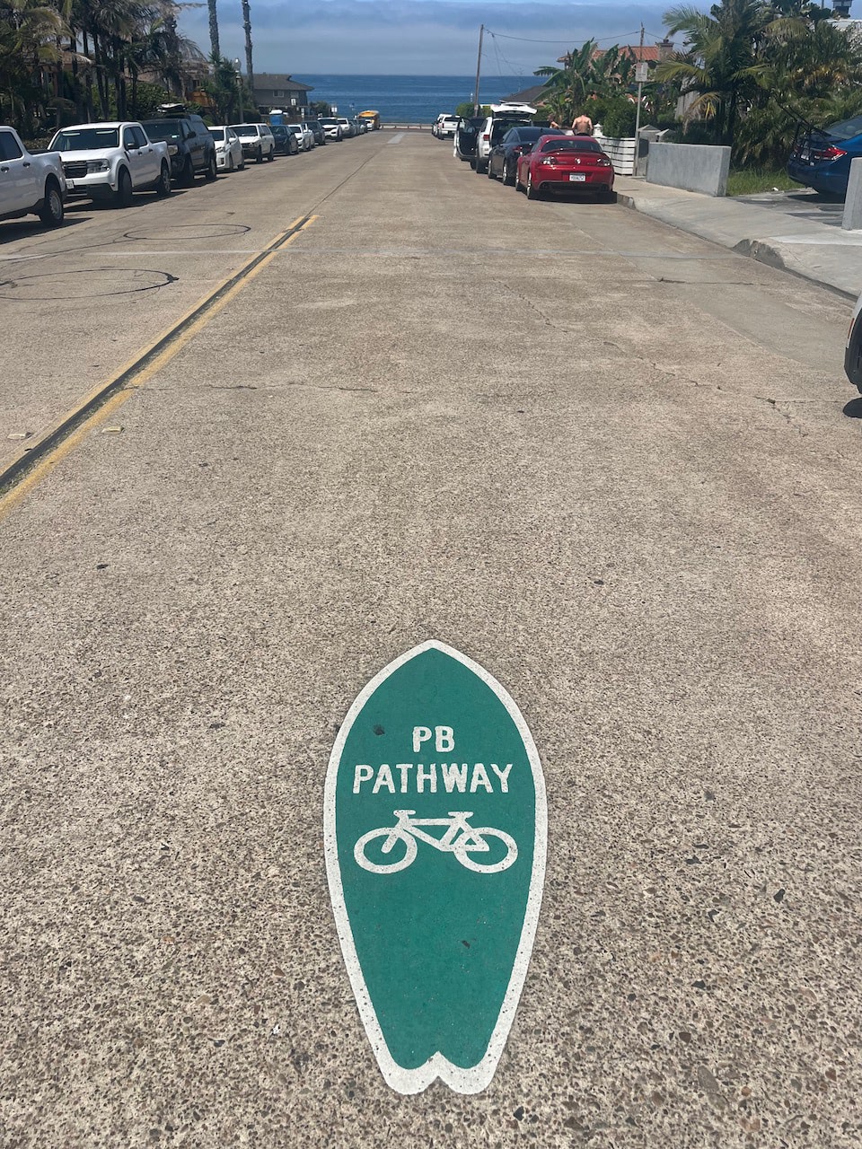 PB Pathway sign marking on the street