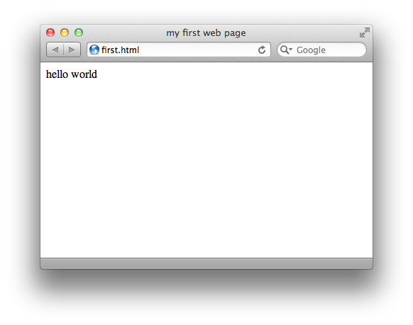 my first web page